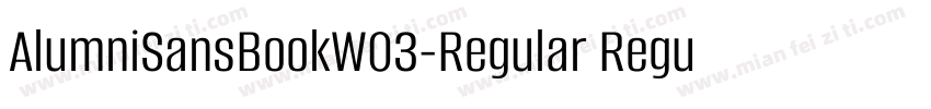 AlumniSansBookW03-Regular Regular字体转换